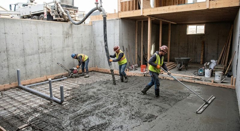 Basement Concrete Installation in Harrison, TN